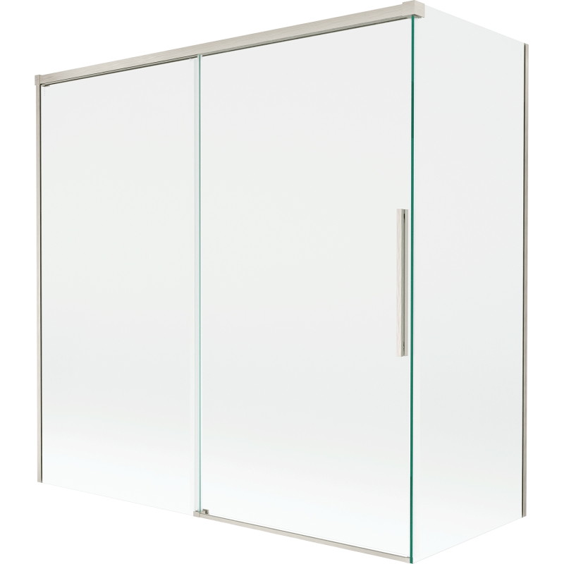 Mexen Rox sprchová zástěna dvoukřídlá posuvná 160 + 70 x 150 cm, transparentní, kartáčovaný nikl - 8C9-160-070-97-00