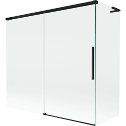 Mexen Rox L vana zábrana 2-křídlová posuvná 170 + 75 x 150 cm, průhledná, černá - 8C9L-170-075-70-00