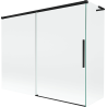 Mexen Rox L sprchová zástěna 2-křídlá posuvná 190 + 80 x 150 cm, průhledná, černá - 8C9L-190-080-70-00