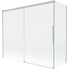 Mexen Rox vanová zástěna 2křídlová posuvná 180 + 80 x 150 cm, transparentní, kartáčovaný nikl - 8C9-180-080-97-00