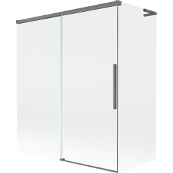 Mexen Rox L vanová zástěna 2-křídlová posuvná 140 + 70 x 150 cm, transparentní, gun metal - 8C9L-140-070-95-00