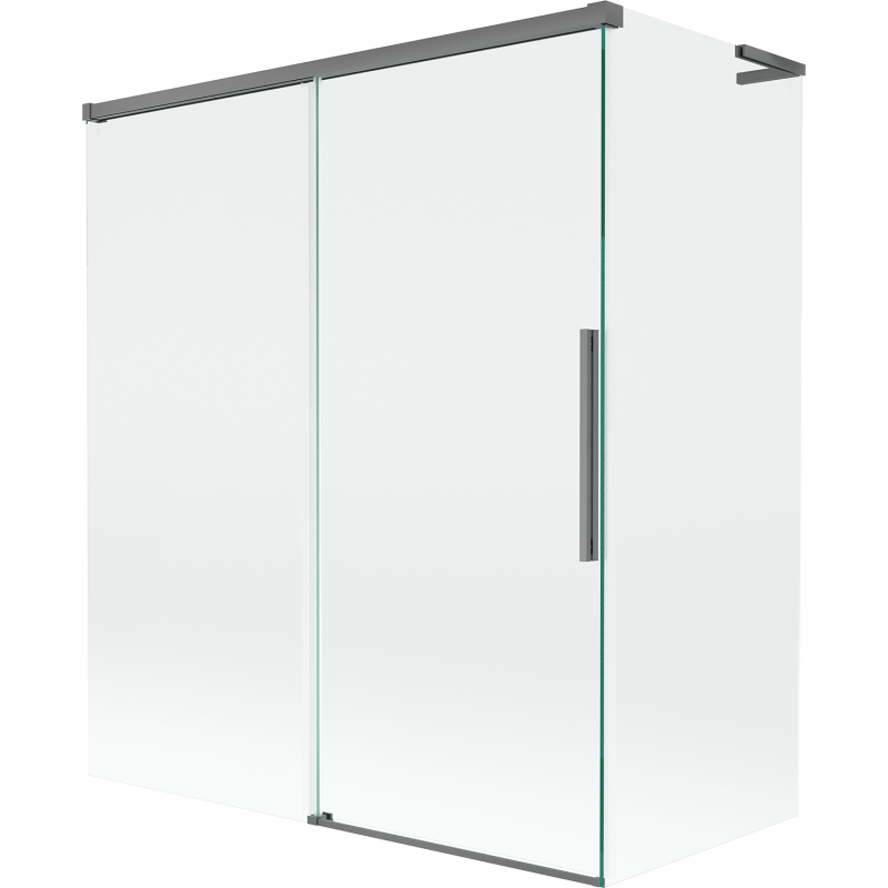 Mexen Rox L vanová zástěna 2-křídlová posuvná 140 + 70 x 150 cm, transparentní, gun metal - 8C9L-140-070-95-00