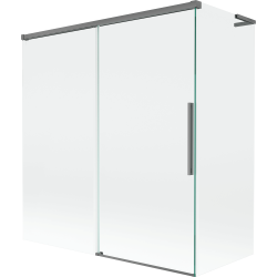 Mexen Rox L vanová zástěna 2-křídlová posuvná 150 + 70 x 150 cm, transparentní, gun metal - 8C9L-150-070-95-00