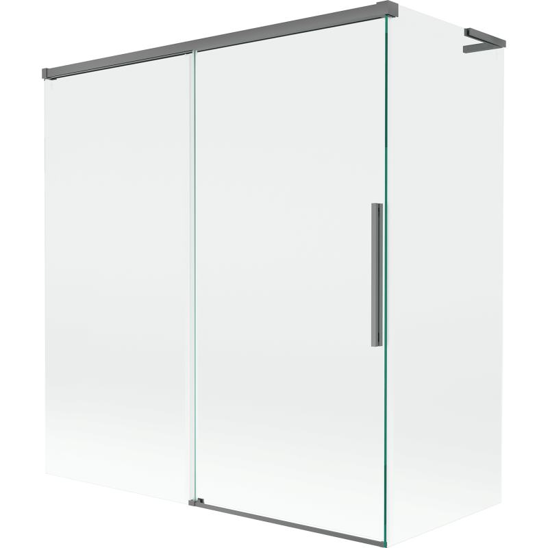 Mexen Rox L vanová zástěna 2-křídlová posuvná 150 + 70 x 150 cm, transparentní, gun metal - 8C9L-150-070-95-00