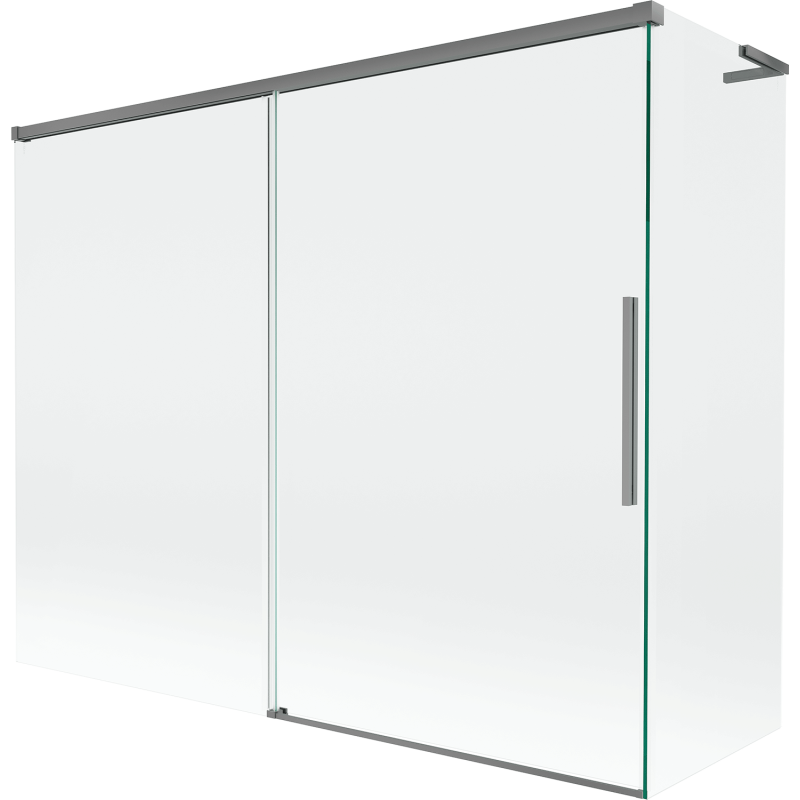 Mexen Rox L vanová zástěna 2-dílná posuvná 190 + 90 x 150 cm, transparentní, gun metal - 8C9L-190-090-95-00