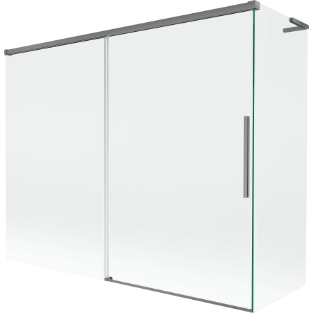 Mexen Rox L vanová zástěna 2-dílná posuvná 190 + 90 x 150 cm, transparentní, gun metal - 8C9L-190-090-95-00