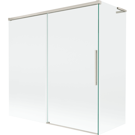 Mexen Rox L skládací vanová zástěna s posuvným mechanismem 160 + 80 x 150 cm, průhledná, kartáčovaný nikl
