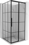 Mexen Rox sprchový kout posuvný pravý 120 x 120 cm, černá mřížka, černá - 8C2-120-120-70-77-P