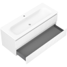 Mexen Rivel koupelnová skříňka 120 cm s umyvadlem Vela, 2 zásuvky, drážkovaná, bílá mat - 91A20-12047-2-BFF01-W23M01