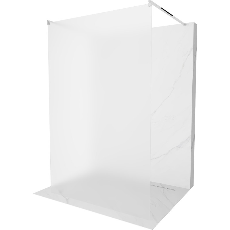 Mexen Kioto volně stojící sprchová zástěna 100 x 200 cm, mat 8 mm, chrom - 800-100-002-01-30