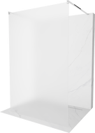 Mexen Kioto volně stojící sprchová zástěna 100 x 200 cm, mat 8 mm, chrom - 800-100-002-01-30