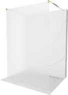 Mexen Kioto samostatně stojící sprchová stěna 120 x 200 cm, matné sklo 8 mm, zlatá - 800-120-002-50-30
