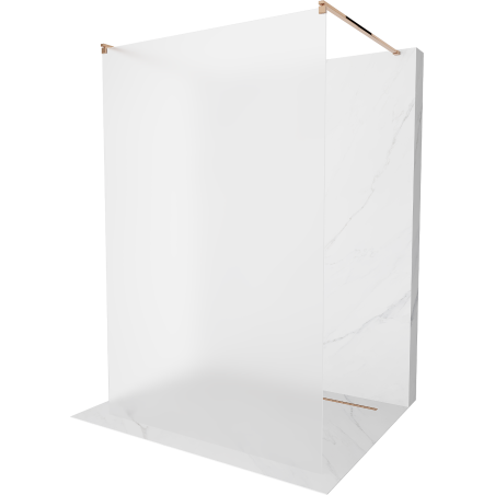 Mexen Kioto volně stojící sprchová zástěna 100 x 200 cm, matné sklo 8 mm, růžové zlato - 800-100-002-60-30