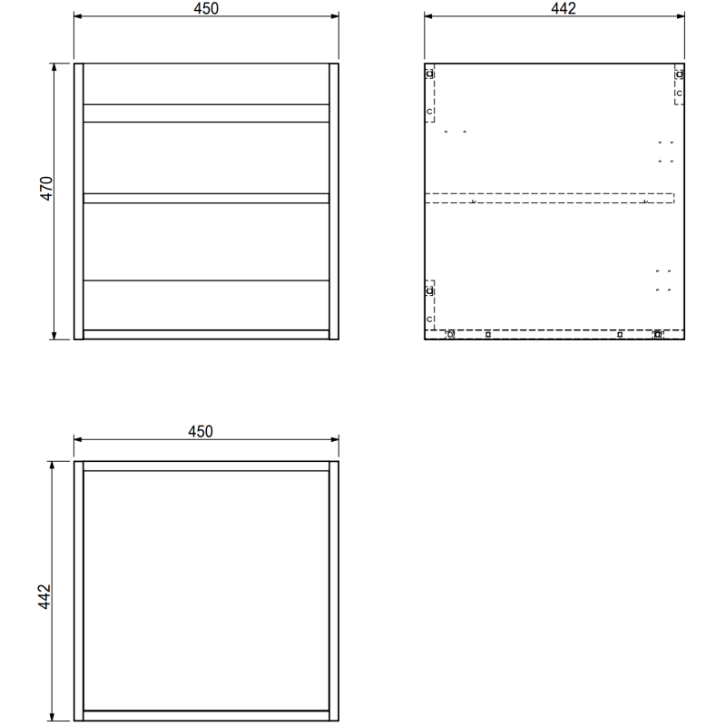 Mexen Orio koupelnová skříňka 45 cm s umyvadlem Vela, 1 dveře, bílá matná - 91A11-04547-1-BF01-W23M01