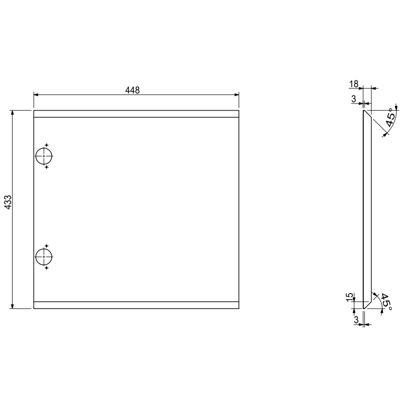 Mexen Orio koupelnová skříňka 45 cm s umyvadlem Vela, 1 dveře, bílá matná - 91A11-04547-1-BF01-W23M01