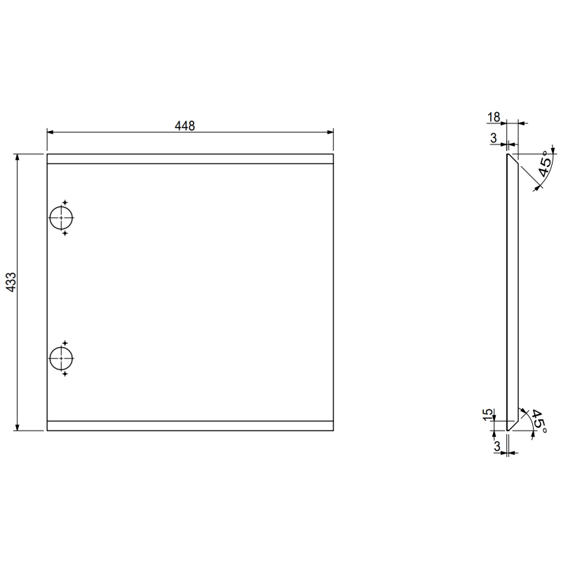 Mexen Rivel koupelnová skříňka 45 cm s umyvadlem Vela, 1 dveře, žebrovaná, grafit mat/bílá mat - 91A21-04547-1-BF66-W23M01