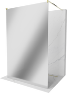 Mexen Kioto sprchová stěna volně stojící 110 x 200 cm, zrcadlo 8 mm, zlatá - 800-110-002-50-50
