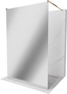 Mexen Kioto sprchová stěna volně stojící 100 x 200 cm, zrcadlo 8 mm, růžové zlato - 800-100-002-60-50