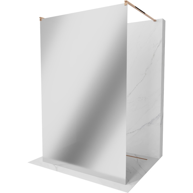 Mexen Kioto volně stojící sprchová stěna 110 x 200 cm, zrcadlo 8 mm, růžové zlato - 800-110-002-60-50