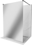 Mexen Kioto volně stojící sprchová stěna 120 x 200 cm, zrcadlo 8 mm, černá - 800-120-002-70-50