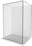 Mexen Kioto volně stojící sprchová stěna 100 x 200 cm, černý rámeček 8 mm, chrom - 800-100-002-01-70