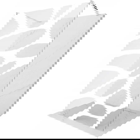 Mexen Kioto volně stojící sprchová stěna 120 x 200 cm, bílá vlna 8 mm, chrom - 800-120-002-01-97