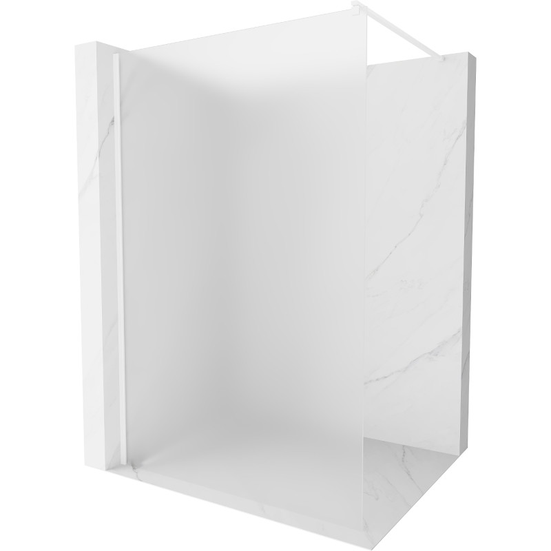 Mexen Kioto sprchová stěna Walk-in 80 x 200 cm, matná 8 mm, bílá - 800-080-101-20-30