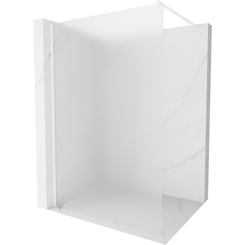 Mexen Kioto sprchová stěna Walk-in 90 x 200 cm, mat 8 mm, bílá - 800-090-101-20-30