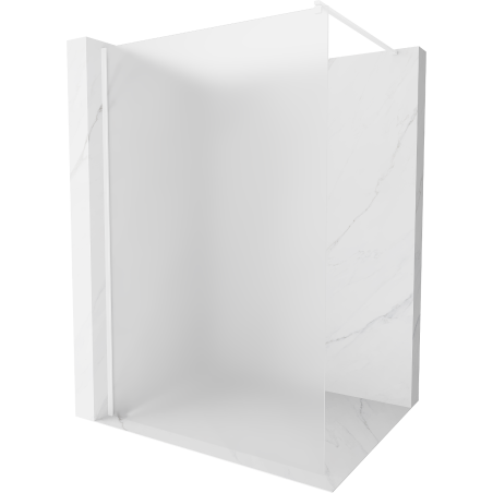Mexen Kioto sprchová stěna Walk-in 90 x 200 cm, mat 8 mm, bílá - 800-090-101-20-30