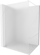 Mexen Kioto sprchová stěna Walk-in 90 x 200 cm, matná 8 mm, bílá - 800-090-101-20-30