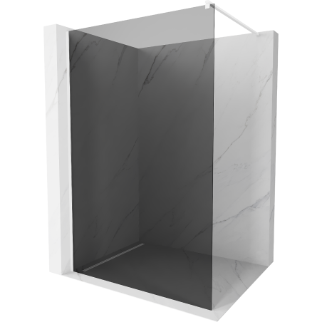 Mexen Kioto sprchová stěna Walk-in 110 x 200 cm, grafit 8 mm, bílá - 800-110-101-20-40