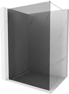 Mexen Kioto sprchová stěna Walk-in 110 x 200 cm, grafitová 8 mm, bílá - 800-110-101-20-40