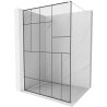 Mexen Kioto sprchová stěna Walk-in 70 x 200 cm, černý vzor 8 mm, bílá - 800-070-101-20-78