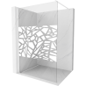 Mexen Kioto sprchová stěna Walk-in 90 x 200 cm, bílý vzor 8 mm, bílá - 800-090-101-20-85