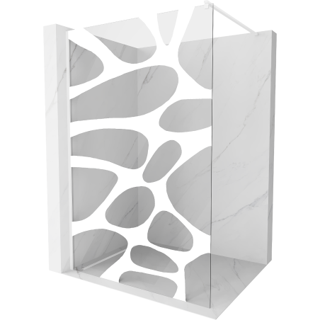 Mexen Kioto sprchová stěna Walk-in 120 x 200 cm, bílá vlna 8 mm, bílá - 800-120-101-20-97