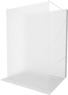 Mexen Kioto samostatně stojící sprchová stěna 110 x 200 cm, mrazivá 8 mm, bílá - 800-110-002-20-30