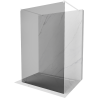 Mexen Kioto samostatně stojící sprchová stěna 120 x 200 cm, grafit 8 mm, bílá - 800-120-002-20-40