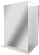 Mexen Kioto volně stojící sprchová stěna 100 x 200 cm, zrcadlo 8 mm, bílá - 800-100-002-20-50