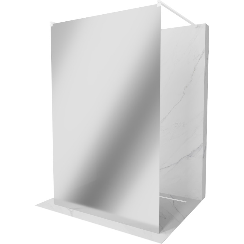 Mexen Kioto volně stojící sprchová stěna 120 x 200 cm, zrcadlo 8 mm, bílá - 800-120-002-20-50