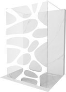 Mexen Kioto volně stojící sprchová stěna 100 x 200 cm, bílá vlna 8 mm, bílá - 800-100-002-20-97