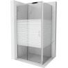 Mexen Apia rozsouvací sprchový kout 110 x 70 cm, Pruhy, Chromovaná - 840-110-070-01-20