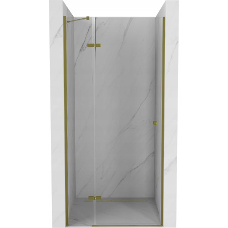Mexen Roma dvoukřídlové sprchové dveře 90 cm, průhledné, zlaté - 854-090-000-50-00