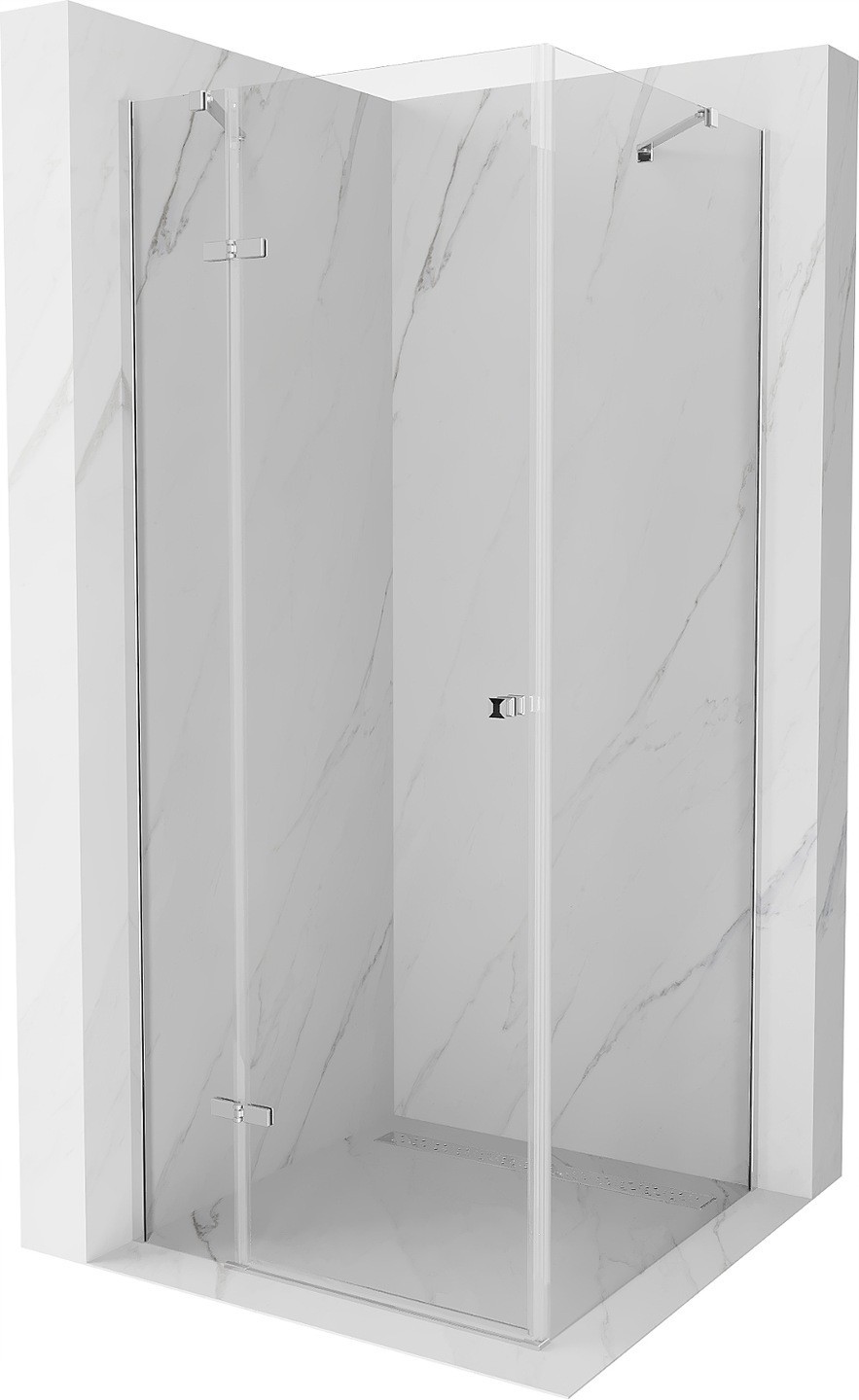 Mexen Roma sprchový kout s otočnými dveřmi 110 x 110 cm, Průhledné, Chromovaná - 854-110-110-01-00