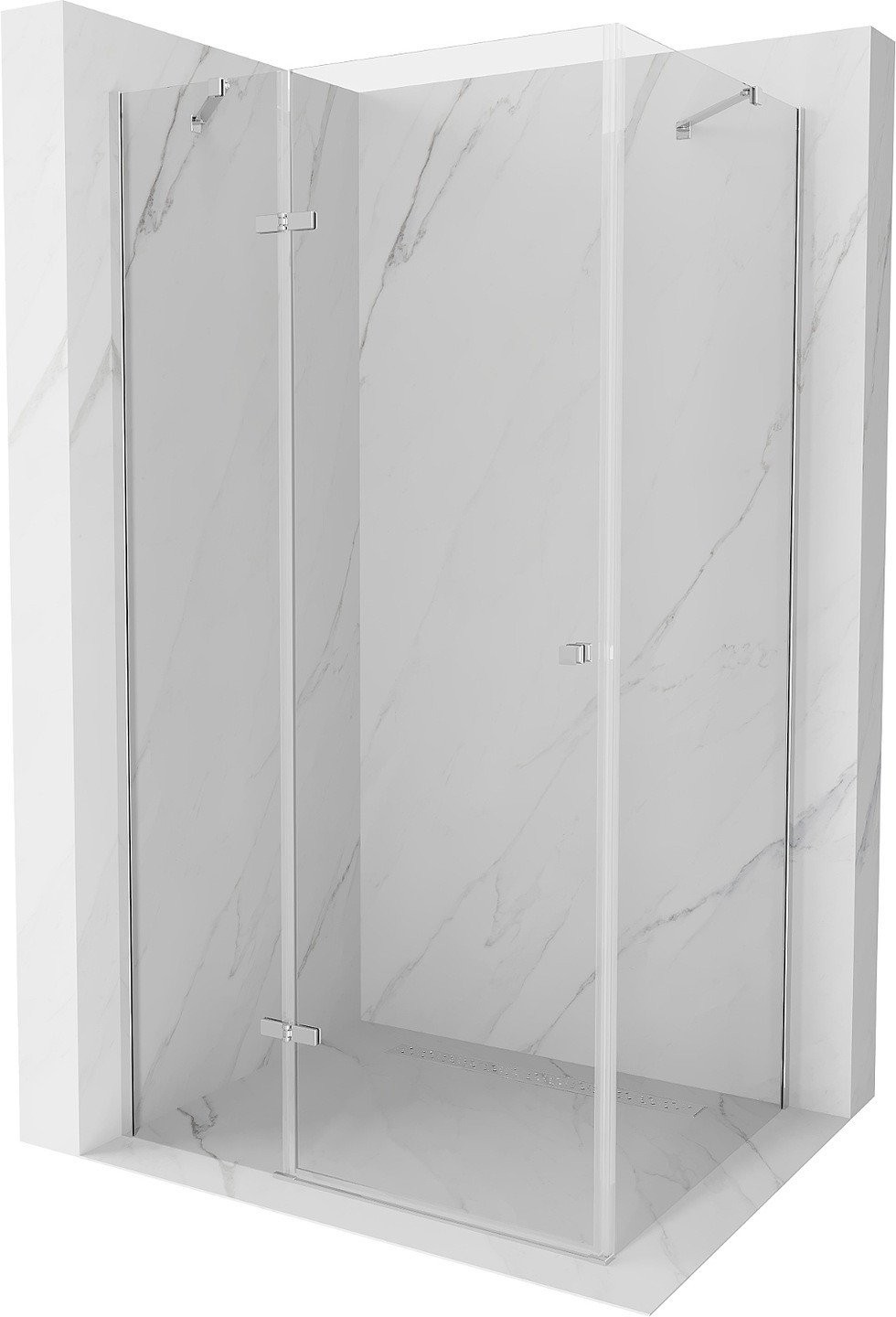 Mexen Roma sprchový kout s otočnými dveřmi 70 x 90 cm, Průhledné, Chromovaná - 854-070-090-01-00