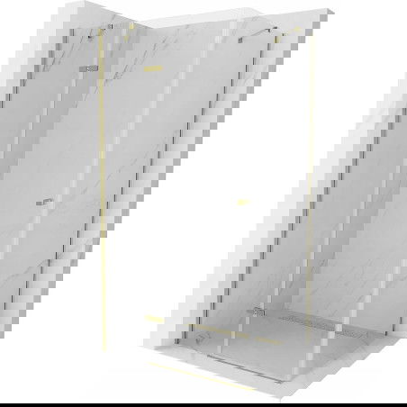 Mexen Roma sprchový kout s otočnými dveřmi 70 x 100 cm, transparentní, zlatý - 854-070-100-50-00
