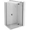 Mexen Mist-H T sprchový kout otočný pravý 75 x 100 cm, transparentní, černá - 8A5T-075-100-70-00-P