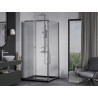 Mexen Apia posuvná sprchová kabina 100 x 100 cm, transparentní, chrom + černá vanička Flat - 840-100-100-01-00-4070
