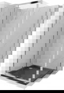 Mexen Apia posuvná sprchová kabina 100 x 100 cm, transparentní, chrom + černá vanička Flat - 840-100-100-01-00-4070