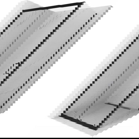 Mexen Apia posuvná sprchová kabina 90 x 90 cm, transparentní, černá - 840-090-090-70-00