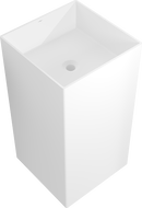 Mexen Xola-2 samostatně stojící umyvadlo z konglomerátu 45 x 45 cm, bílá mat - 26594500